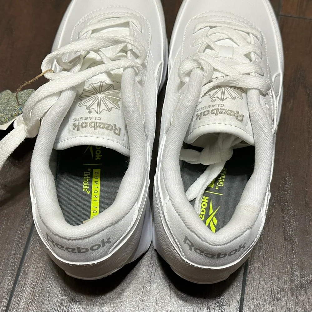 Reebok Renaissance White and Steel Sneakers Size 7.5 - Picture 4 of 10